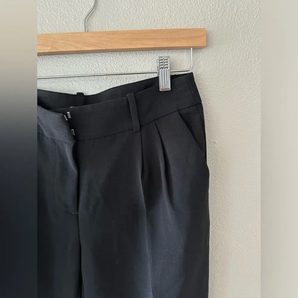 J Crew Essential Straight Dress Pants Trousers Black Size 0